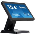 Asztali monitor, Iiyama touch monitor, 15,6", 1366x768, 16:9, 255cd, 8ms, 500:1,VGA/HDMI/DP, T1633MC