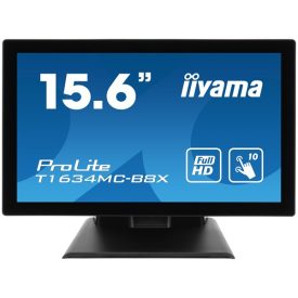   Asztali monitor, Iiyama touch IPS monitor 15.6" T1634MC-B8X, 1920x1080, 16:9, 450cd/m2, 25ms, VGA/DP/HDMI/HDCP, IP65