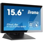 Asztali monitor, Iiyama touch IPS monitor 15.6" T1634MC-B8X, 1920x1080, 16:9, 450cd/m2, 25ms, VGA/DP/HDMI/HDCP, IP65