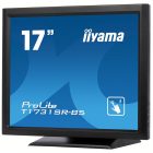 Asztali monitor, Iiyama touch monitor, 17", 1280x1024, 5:4, 200cd, 5ms, 1000:1,VGA/HDMI/DP, T1731SR, fekete