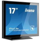 Asztali monitor, Iiyama touch monitor, 17", 1280x1024, 5:4, 215cd, 5ms, 1000:1,VGA/HDMI/DP, T1732MSC, fekete