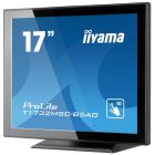 Asztali monitor, Iiyama touch monitor, 17", 1280x1024, 5:4, 215cd, 5ms, 1000:1,VGA/HDMI/DP, T1732MSC, fekete