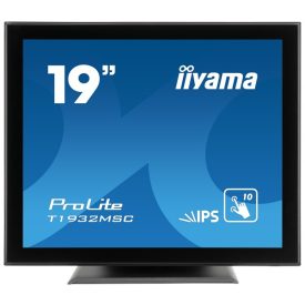   Asztali monitor, Iiyama touch monitor, 19", 1280x1024, 5:4, 225cd, 14ms, 1000:1,VGA/HDMI/DP, T1932MSC