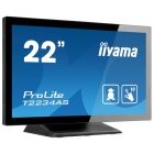 Asztali monitor, Iiyama 24/7 touch monitor, 21,5", 1920x1080, 16:9, 305cd, 8ms,/HDMI/Ethernet, android, 2GB/16GB, T2234AS