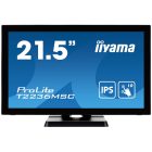 Asztali monitor, Iiyama touch IPS monitor 21.5" T2236MSC-B3, 1920x1080, 16:9, 250cd/m2, 5ms, VGA/HDMI/DP,  hangszóró