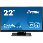 Asztali monitor, Iiyama touch IPS monitor 21.5 T2254MSC-B1AG, 1920x1080, 16:9, 250cd/m2, 4ms, HDMI/DP/HDCP, hangszóró