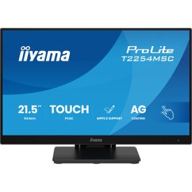   Asztali monitor, Érintőképernyős IIYAMA touch IPS monitor 21.5&quot T2254MSC-B1AG, 1920x1080, 16:9, 300cd/m2, 4ms, HDMI/DP,  hangszóró
