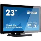 Asztali monitor, Iiyama touch monitor, 23,8", 1920x1080, 16:9, 215cd, 5ms, 1000:1, DVI/VGA/HDMI, hangszóró, T2336MSC-B3