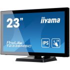 Asztali monitor, Iiyama touch monitor, 23,8", 1920x1080, 16:9, 215cd, 5ms, 1000:1, DVI/VGA/HDMI, hangszóró, T2336MSC-B3