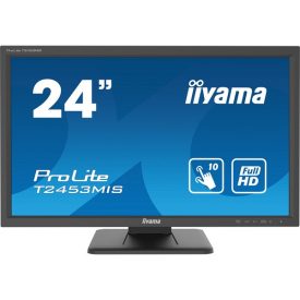   Asztali monitor, Iiyama touch VA monitor 23.6" T2453MIS-B1, 1920x1080, 16:9, 250cd/m2, 4ms, VGA/HDMI/DP/HDCP/2xUSB, hangszóró