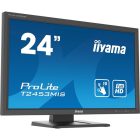 Asztali monitor, Iiyama touch VA monitor 23.6" T2453MIS-B1, 1920x1080, 16:9, 250cd/m2, 4ms, VGA/HDMI/DP/HDCP/2xUSB, hangszóró