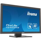 Asztali monitor, Iiyama touch VA monitor 23.6" T2453MIS-B1, 1920x1080, 16:9, 250cd/m2, 4ms, VGA/HDMI/DP/HDCP/2xUSB, hangszóró