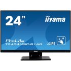 Asztali monitor, Iiyama touch IPS monitor 23.6" T2454MSC-B1AG, 1920x1080, 16:9, 250cd/m2, 4ms, VGA/HDMI/HDCP/2xUSB, hangszóró