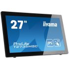 Asztali monitor, Iiyama touch IPS monitor 27" T2735MSC-B3, 1920x1080, 16:9, 300cd/m2, 5ms, VGA/HDMI/DP/2xUSB, hangszóró&webkam&mikrofon