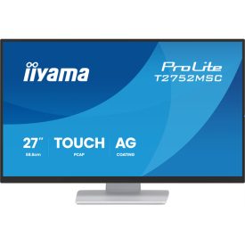   Asztali monitor, Érintőképernyős IIYAMA touch IPS monitor 27&quot T2752MSC-W1AG, 1920x1080, 16:9,  400cd/m2, 5ms, HDMI/DP,  hangszóró