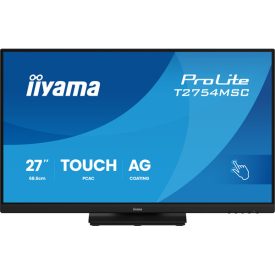   Asztali monitor, IIYAMA touch IPS monitor, Érintőképernyős , 27&quot, 1920 x 1080, 16:9, 300cd, 4ms, 1000:1, VGA/HDMI/USB, T2754MSC-B2AG