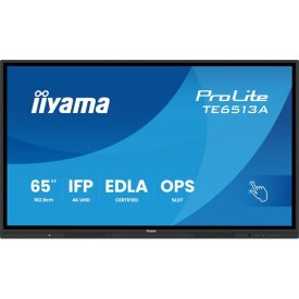   Interaktív kijelző, iiyama touch IPS monitor, 64,5&quot, 3840 x 2160, 16:9, 450cd, 8ms, 1200:1, HDMIx3/DP/USB-Cx2/USBx5/RJ45x2/RS-232C