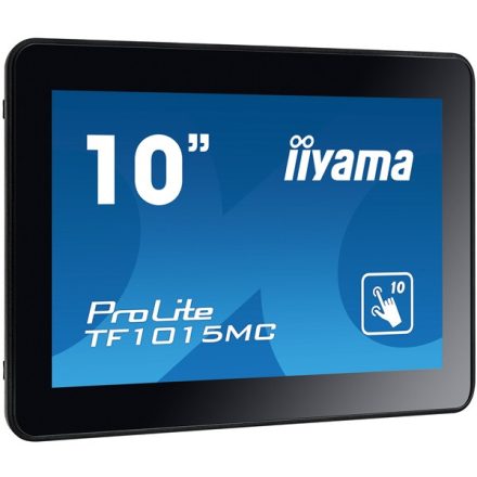 Asztali monitor, Iiyama touch monitor, 10", 1280x800, 16:10, 450cd, 28ms, 1300:1,VGA/HDMI/DP, Open frame, TF1015MC