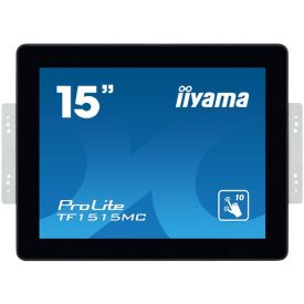   Asztali monitor, Iiyama touch monitor, 15, 1024x768, 4:3 315cd, 8ms, 800:1,VGA/HDMI/DP, Open frame, TF1515MC