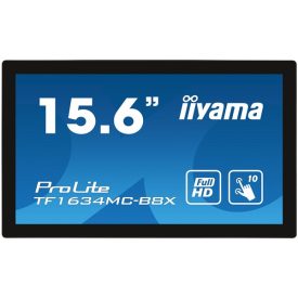   Asztali monitor, Iiyama touch monitor, 15,6, 1920x1080, 16:9, 405cd, 28ms, 700:1,VGA/HDMI/DP, open frame, TF1634MC