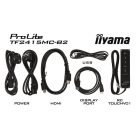 Asztali monitor, Iiyama touch VA monitor 23.8 TF2415MC-B2, 1920x1080, 16:9, 350cd/m2, 16ms, VGA/DP/HDMI/HDCP, IP65, Pivot