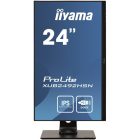 Asztali monitor, Iiyama Prolite monitor, IPS, 24", 1920x1080, 16:9, 250cd, 4ms, VGA/HDMI/DP/USB, Hangszóró,pivot, állítható mag.,dönthető